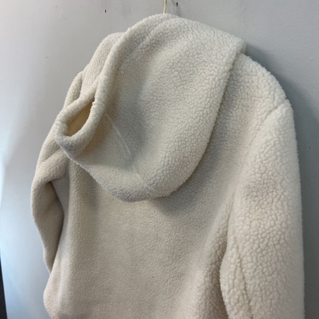 Boden Cream Elgin Borg Hooded Jacket 10