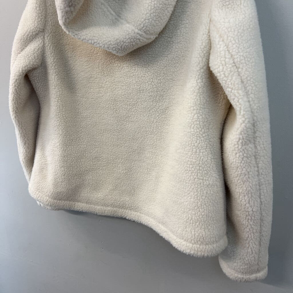 Boden Cream Elgin Borg Hooded Jacket 10