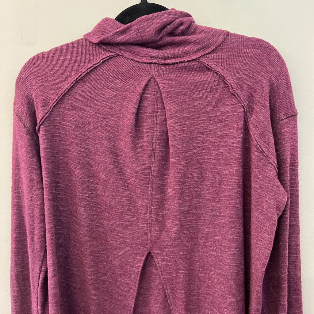 We The Free Purple Knit Long Sleeve Turtleneck Sweater Medium