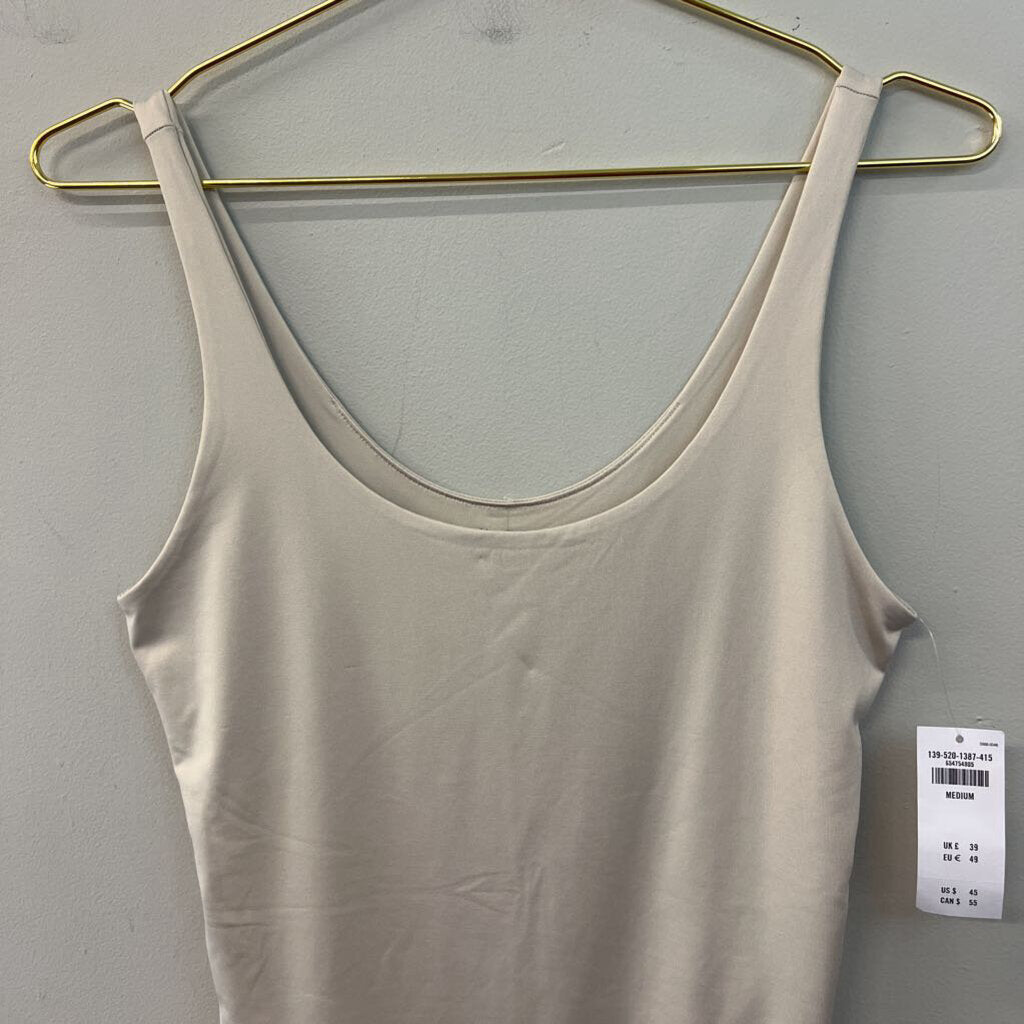Abercrombie and Fitch Beige Fitted Tank Bodysuit Medium