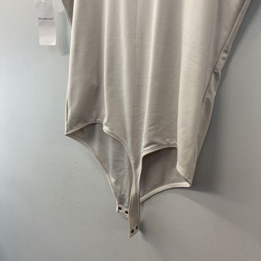 Abercrombie and Fitch Beige Fitted Tank Bodysuit Medium