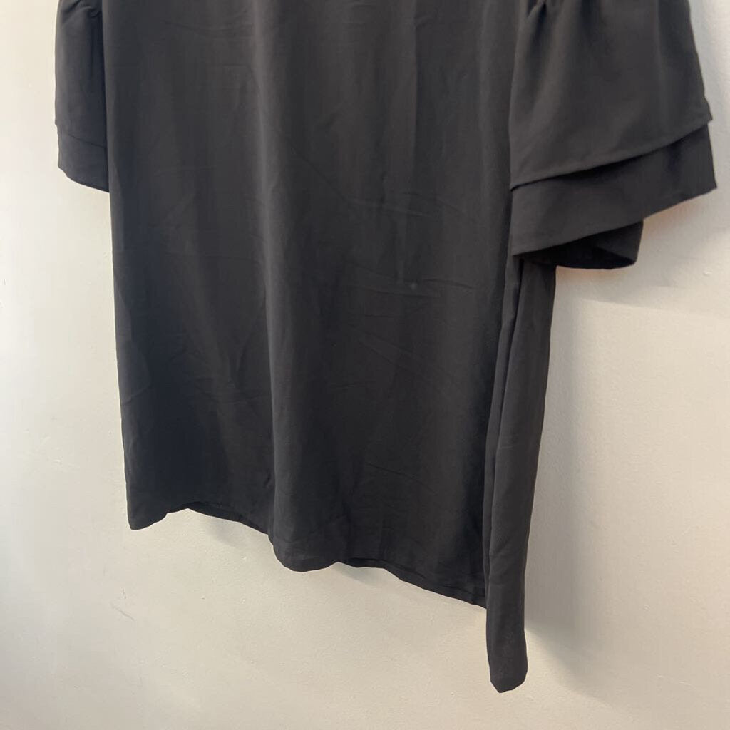 Belongsci Black Long Sleeve Shift Dress Extra Large