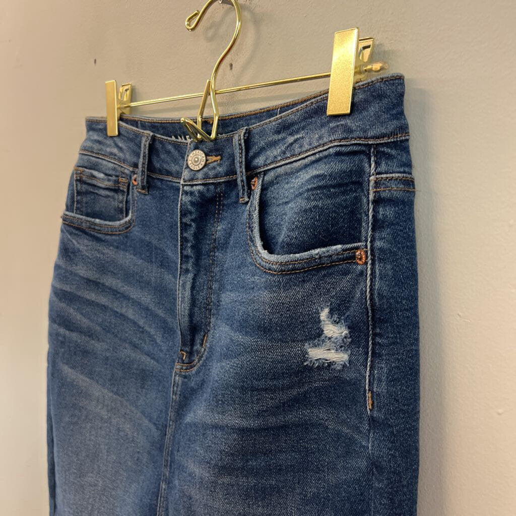 American Eagle Medium Wash Denim Skirt 4