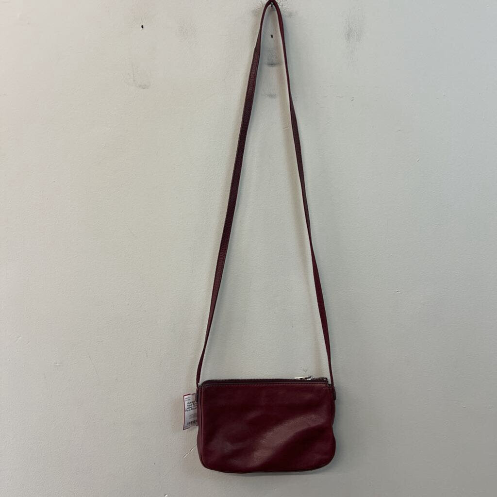 Fossil Burgundy Leather Crossbody Purse