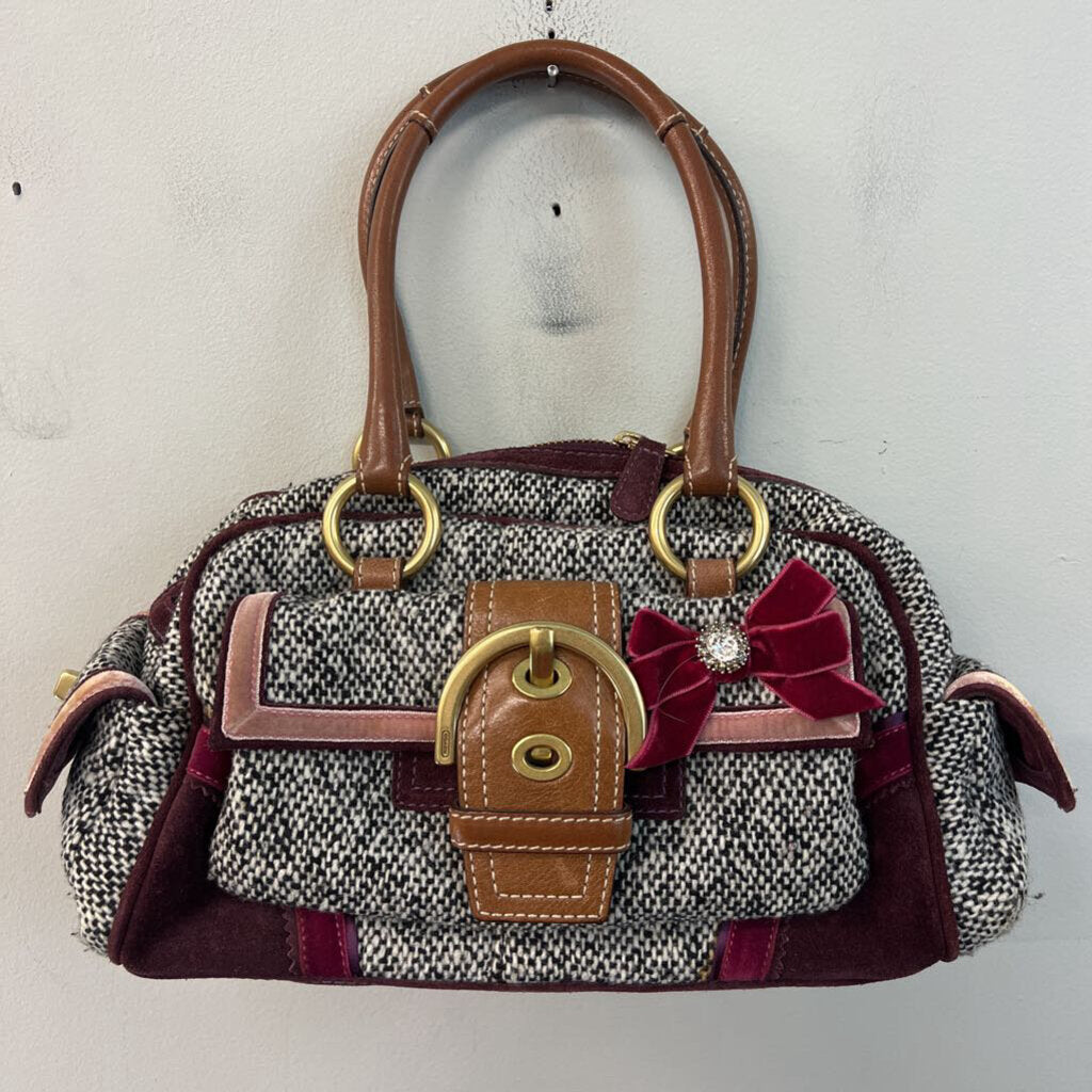Vintage Coach Soho Tweed Satchel Purse