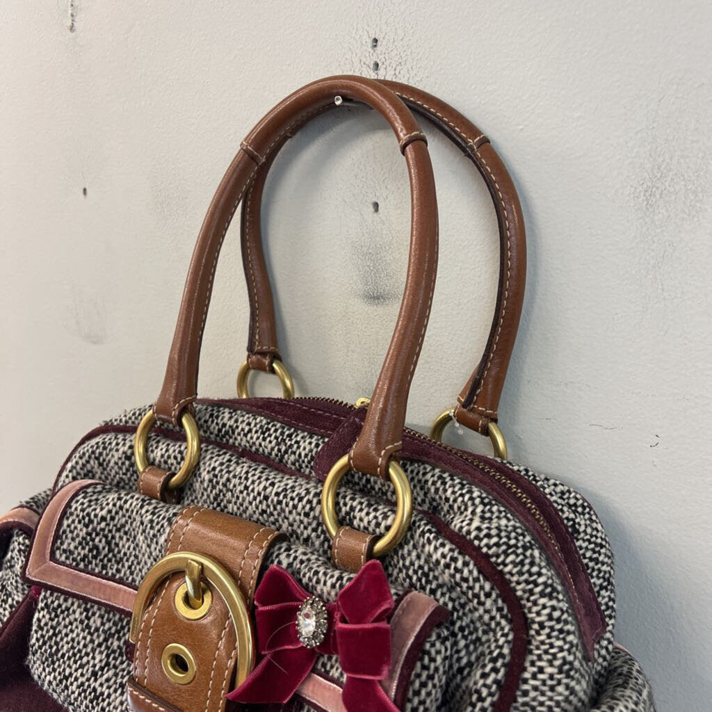 Vintage Coach Soho Tweed Satchel Purse