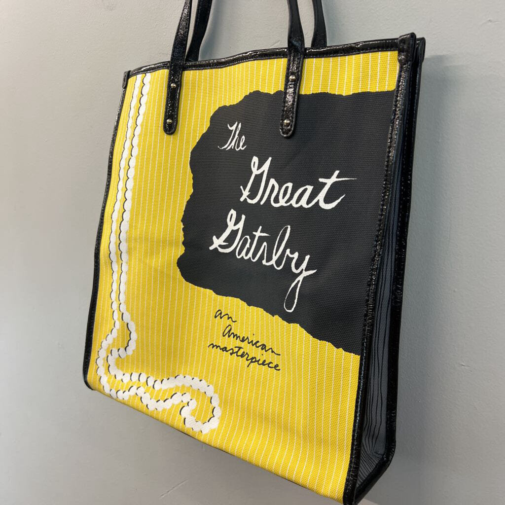 Rare Kate Spade Yellow/ Black Great Gatsby Tote Purse