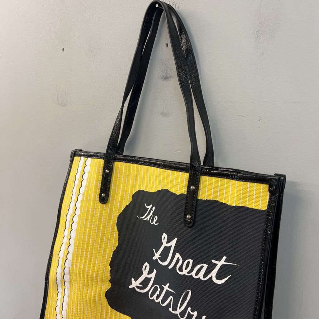 Rare Kate Spade Yellow/ Black Great Gatsby Tote Purse
