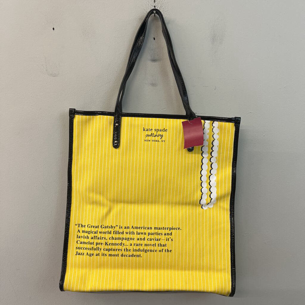 Rare Kate Spade Yellow/ Black Great Gatsby Tote Purse