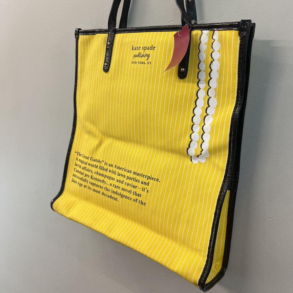 Rare Kate Spade Yellow/ Black Great Gatsby Tote Purse