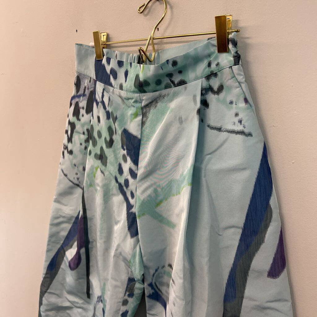 Igor Blue Print Wide Leg Pants Small