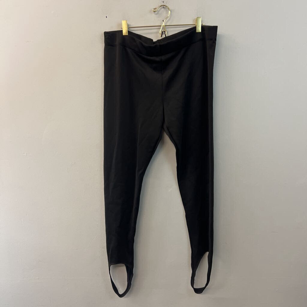 Link Black Stirrup Hem Leggings Extra Large