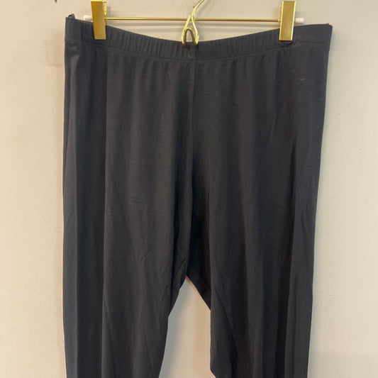 Mat Black Pull On Leggings Small/ Medium