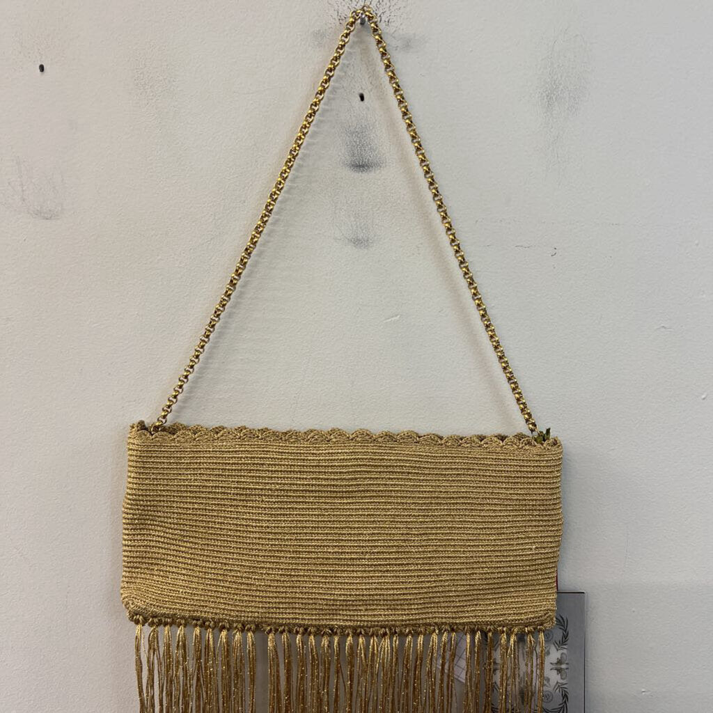 Waya Gold Fringe Rayo Purse