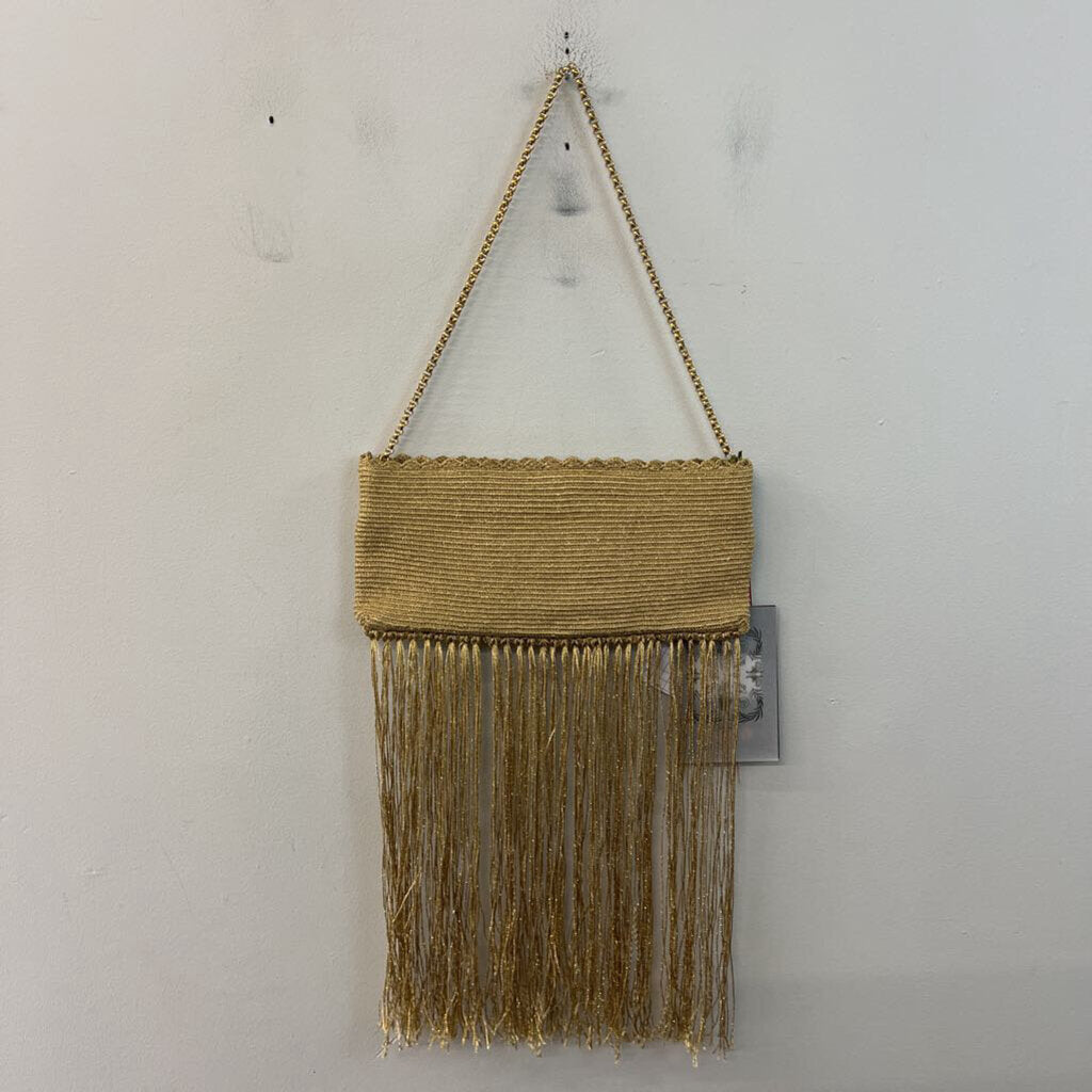 Waya Gold Fringe Rayo Purse