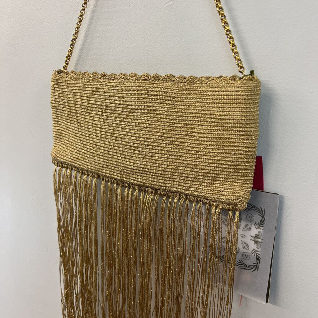 Waya Gold Fringe Rayo Purse