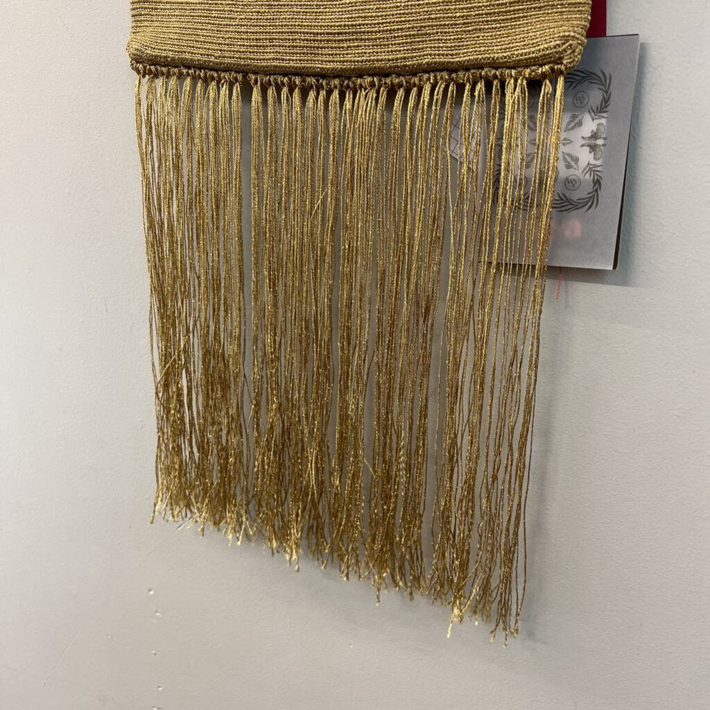 Waya Gold Fringe Rayo Purse
