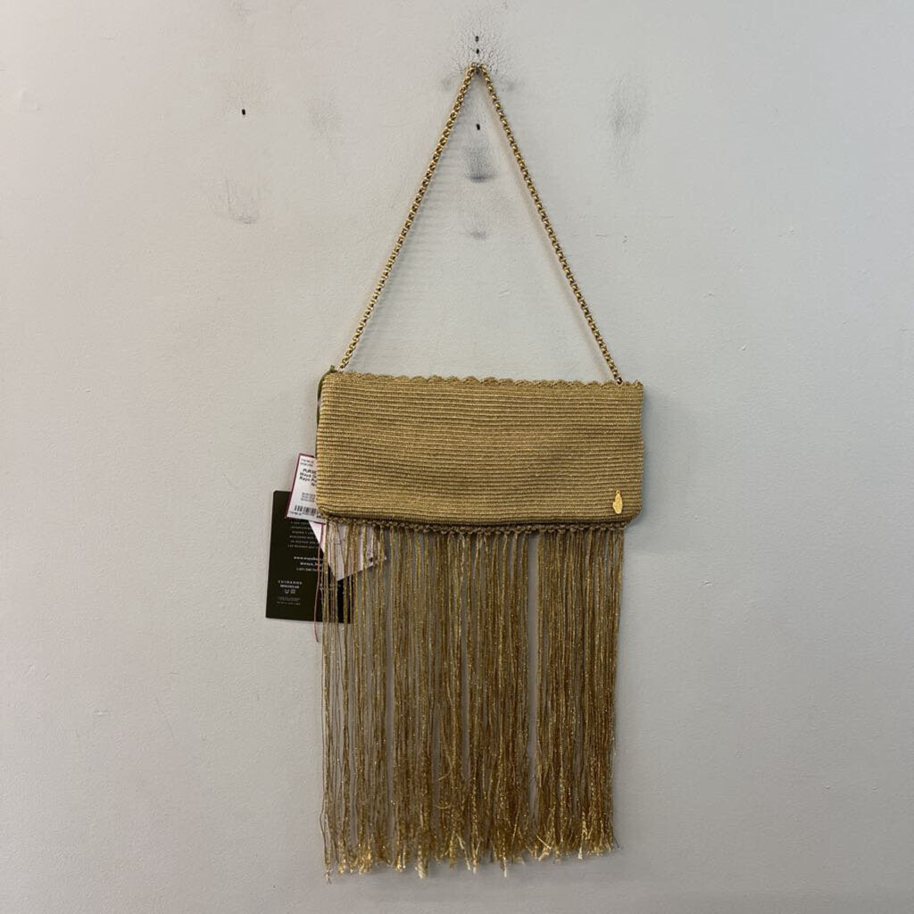 Waya Gold Fringe Rayo Purse