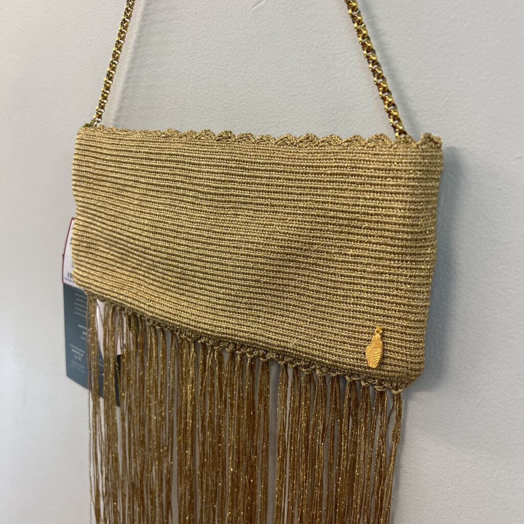 Waya Gold Fringe Rayo Purse