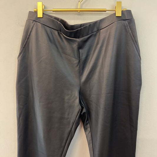 Clara Sunwoo Black Faux Leather Leggings Large