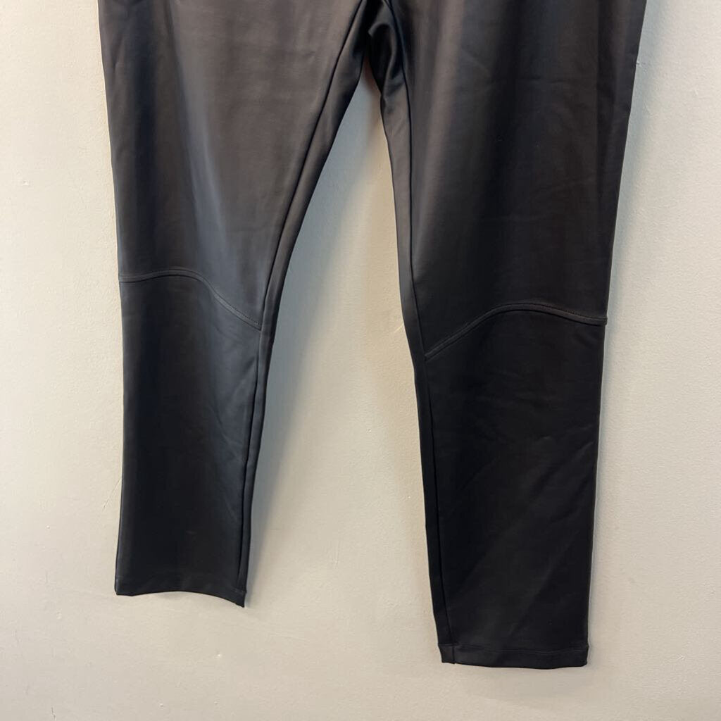 Clara Sunwoo Black Faux Leather Leggings Large