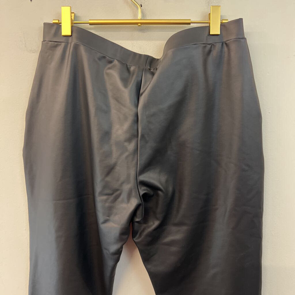 Clara Sunwoo Black Faux Leather Leggings Large