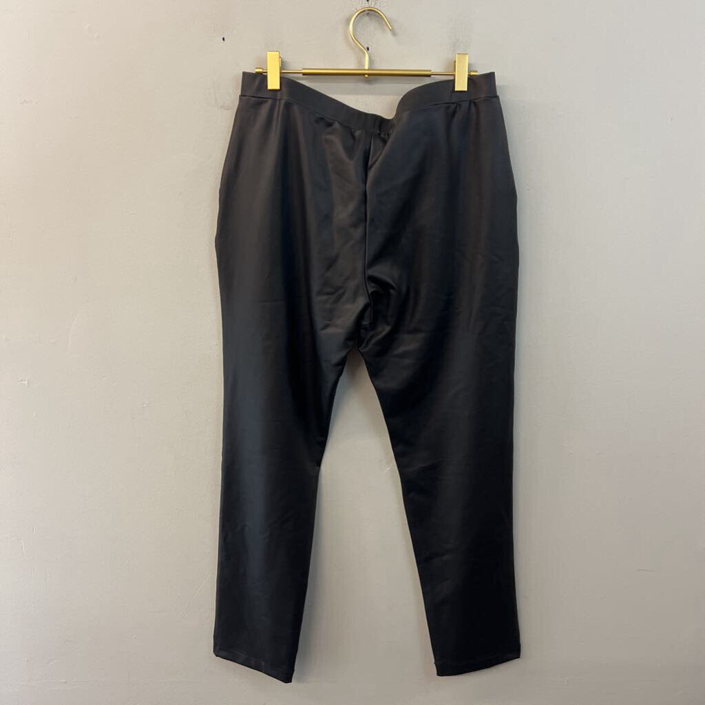 Clara Sunwoo Black Faux Leather Leggings Large