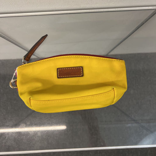 Dooney and Bourke Small Yellow/ Brown Nylon Pouch