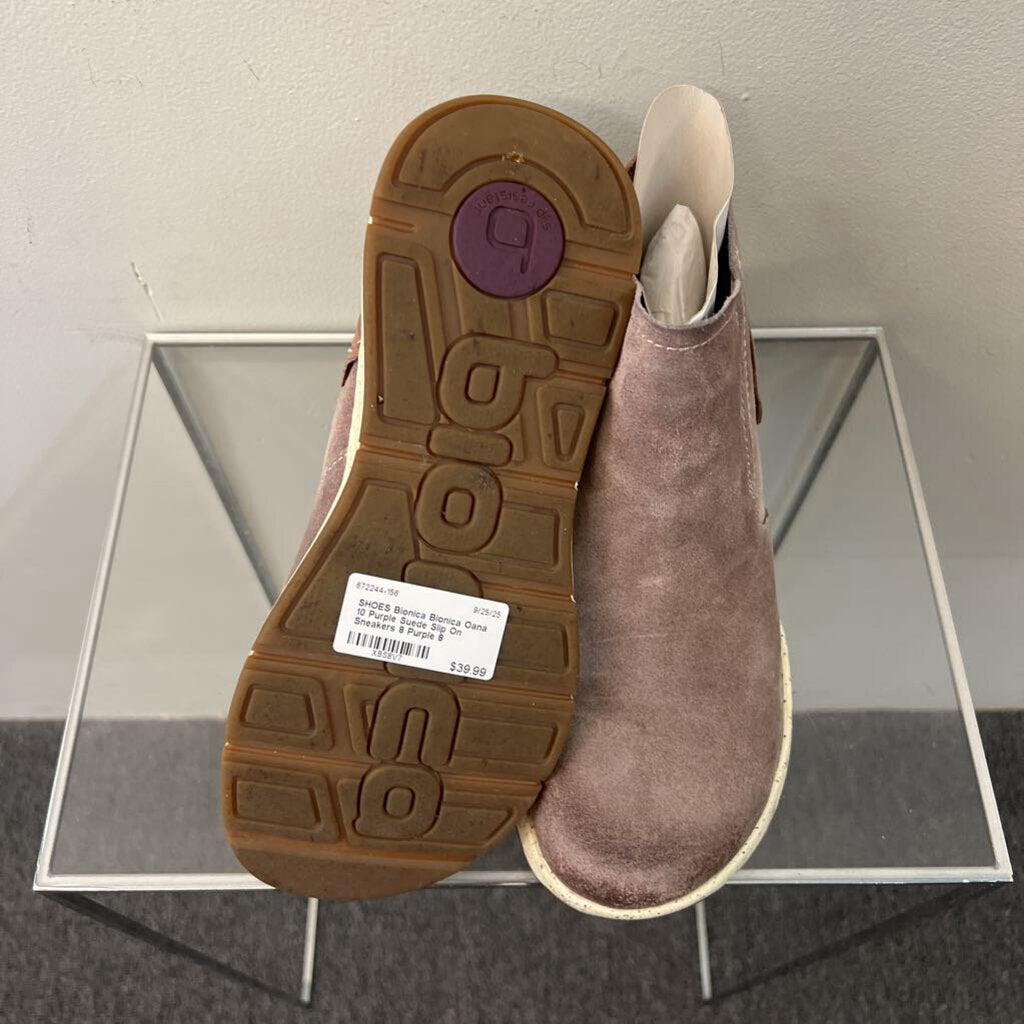 Bionica Oana 10 Purple Suede Slip On Sneakers 8