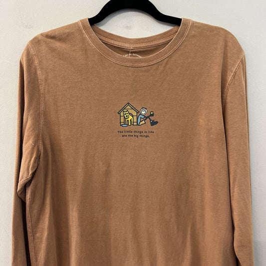 Life Is Good Brown The Little Things Long Sleeve Graphic Tee Large