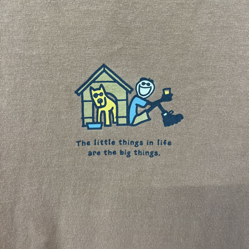 Life Is Good Brown The Little Things Long Sleeve Graphic Tee Large