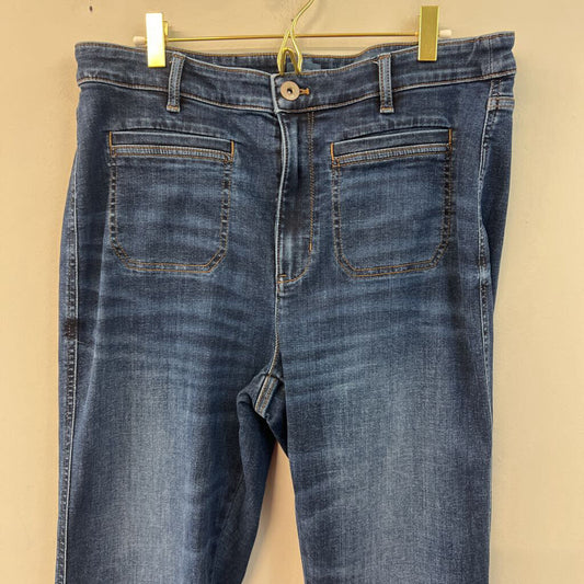 J Jill Dark Wash High Rise Flare Jeans 14