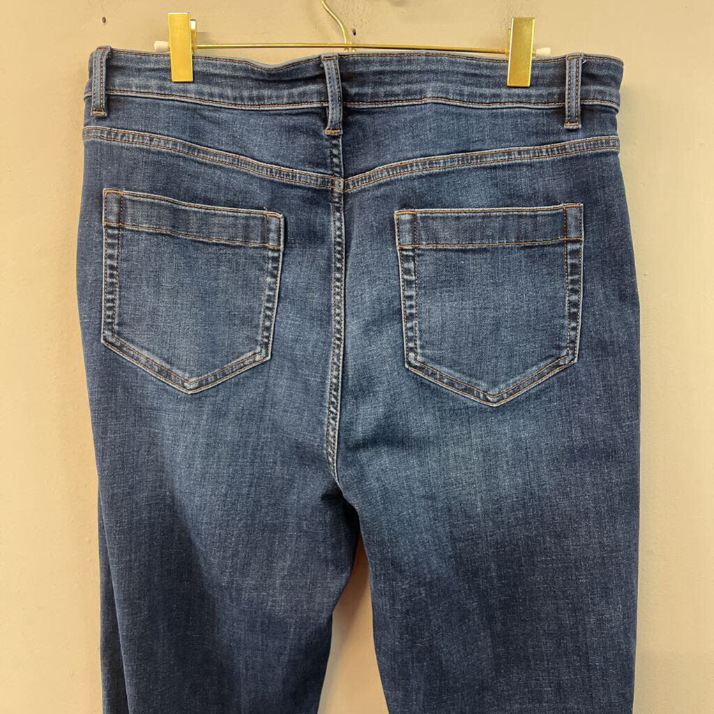 J Jill Dark Wash High Rise Flare Jeans 14