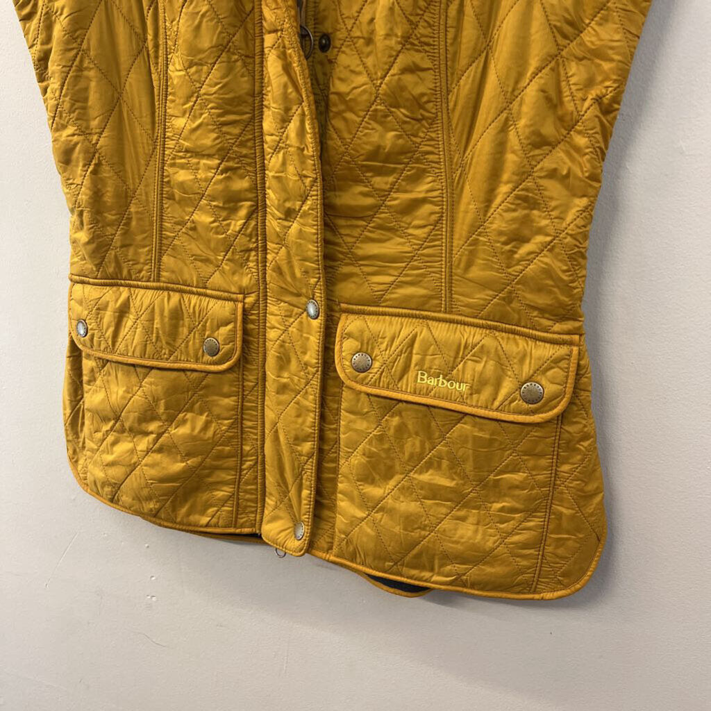 Barbour Golden Yellow Quilted Wray Gilet Vest 8