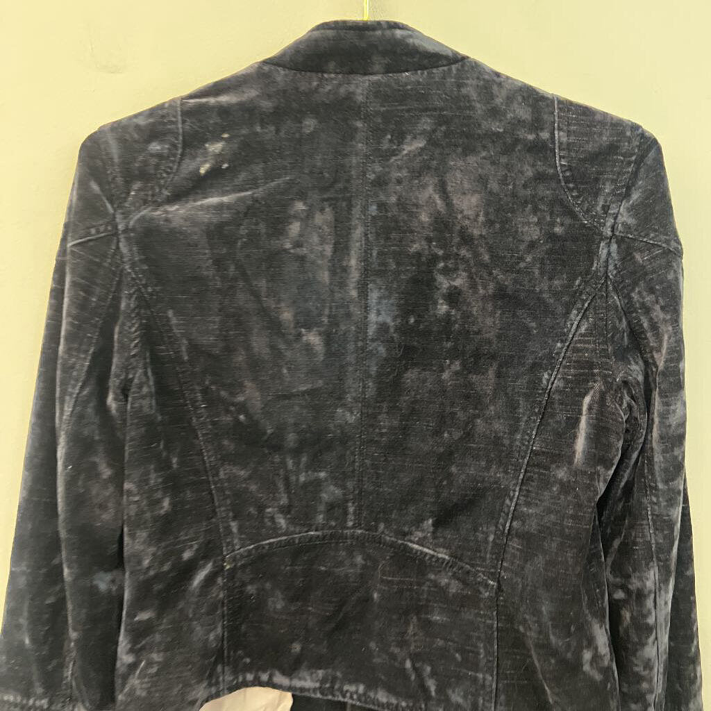 We The Free Blue Velvet Dusk Till Dawn Moto Jacket Small