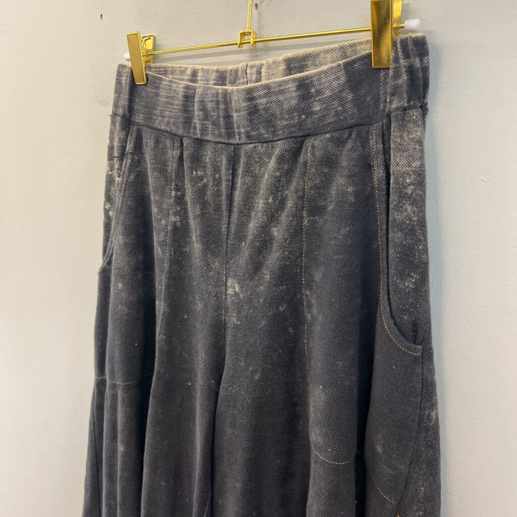 Aratta Silent Journey Grey/ White Pull On Wide Leg Pants Extra Small