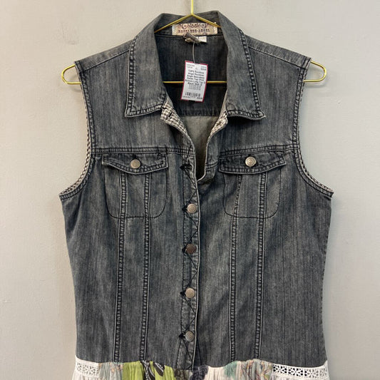 Reckless Angel Sleeveless Denim Top/ Print Bottom Long Top 12