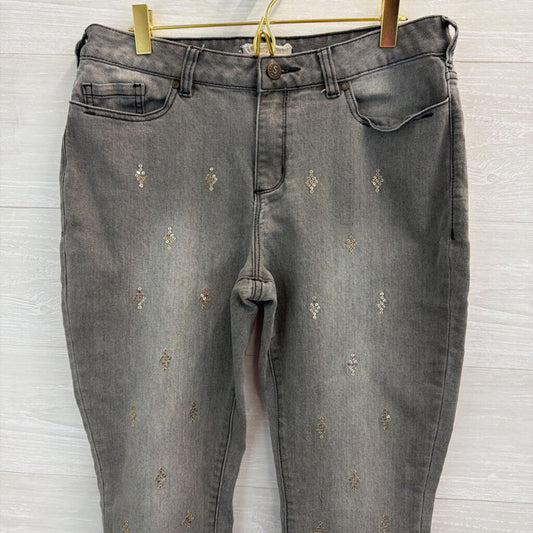 Sundance Grey Sequin Print Primrose Jeans 31