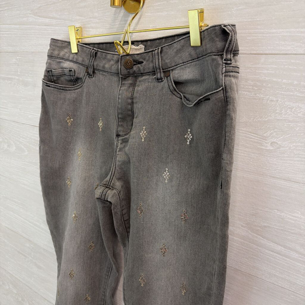 Sundance Grey Sequin Print Primrose Jeans 31