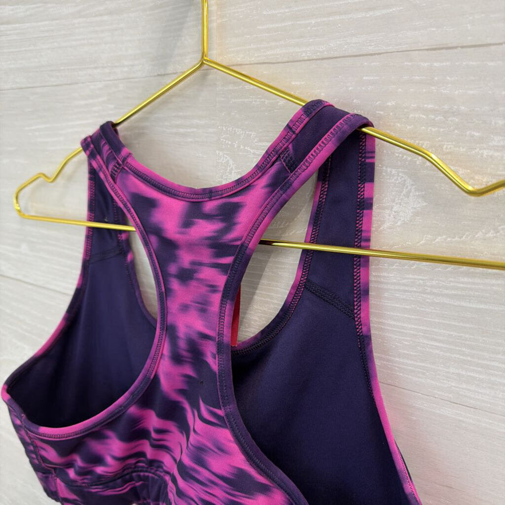 Nike Purple Tie Dye Sports Bra Large