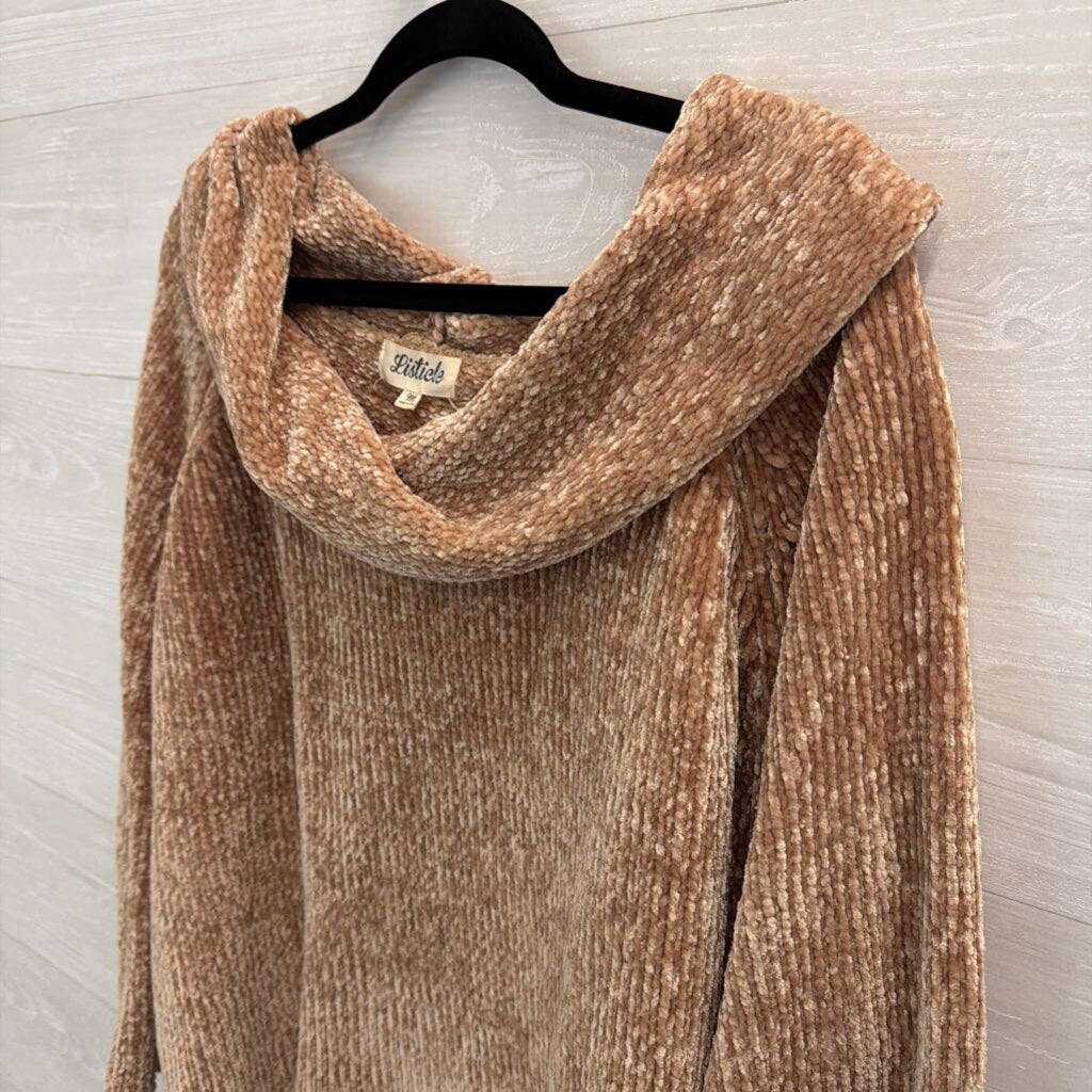 Listicle Brown Soft Knit Turtleneck Sweater Medium