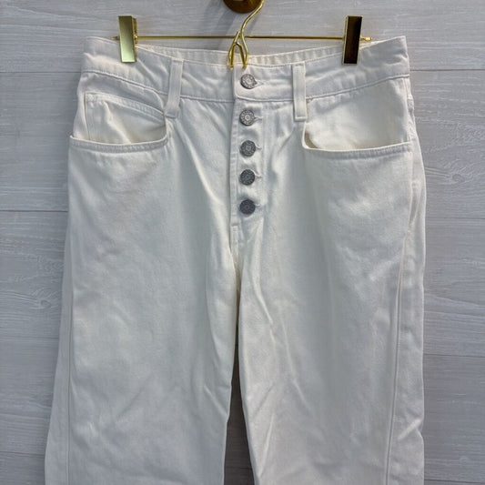 A.L.C. White Denim Wide Leg Jeans 6