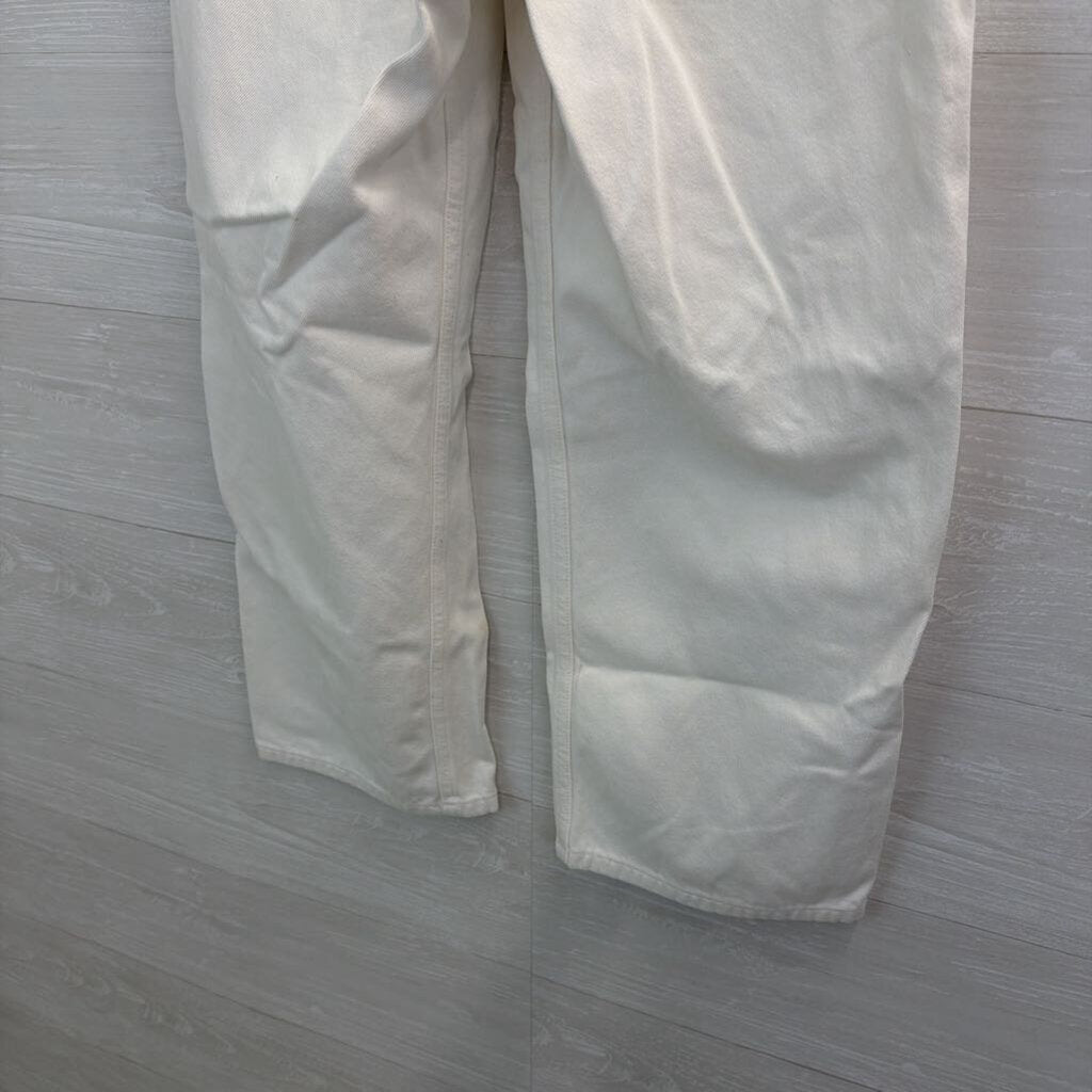 A.L.C. White Denim Wide Leg Jeans 6