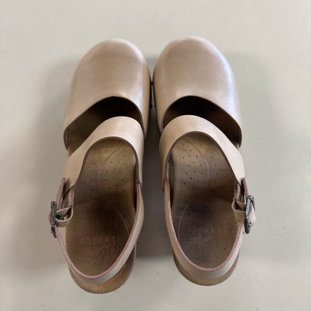 Dansko Thea Natural Leather Mary Jane Closed Toe Clog Sandals 36