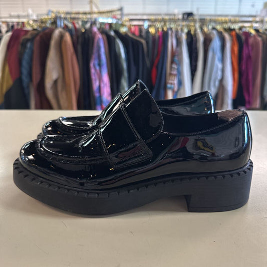 Tony Bianco Black Brooklyn High Shine Loafers 7