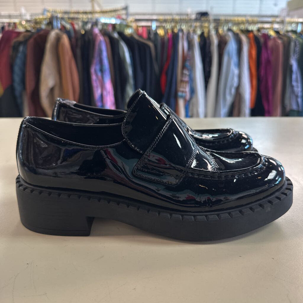 Tony Bianco Black Brooklyn High Shine Loafers 7