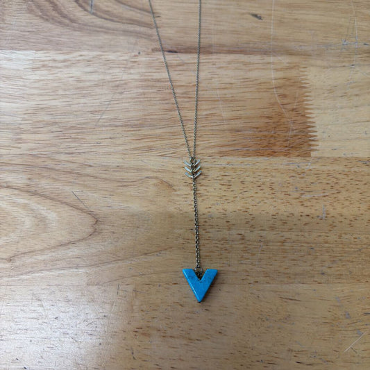 Gold/ Turquoise Pendant Necklace