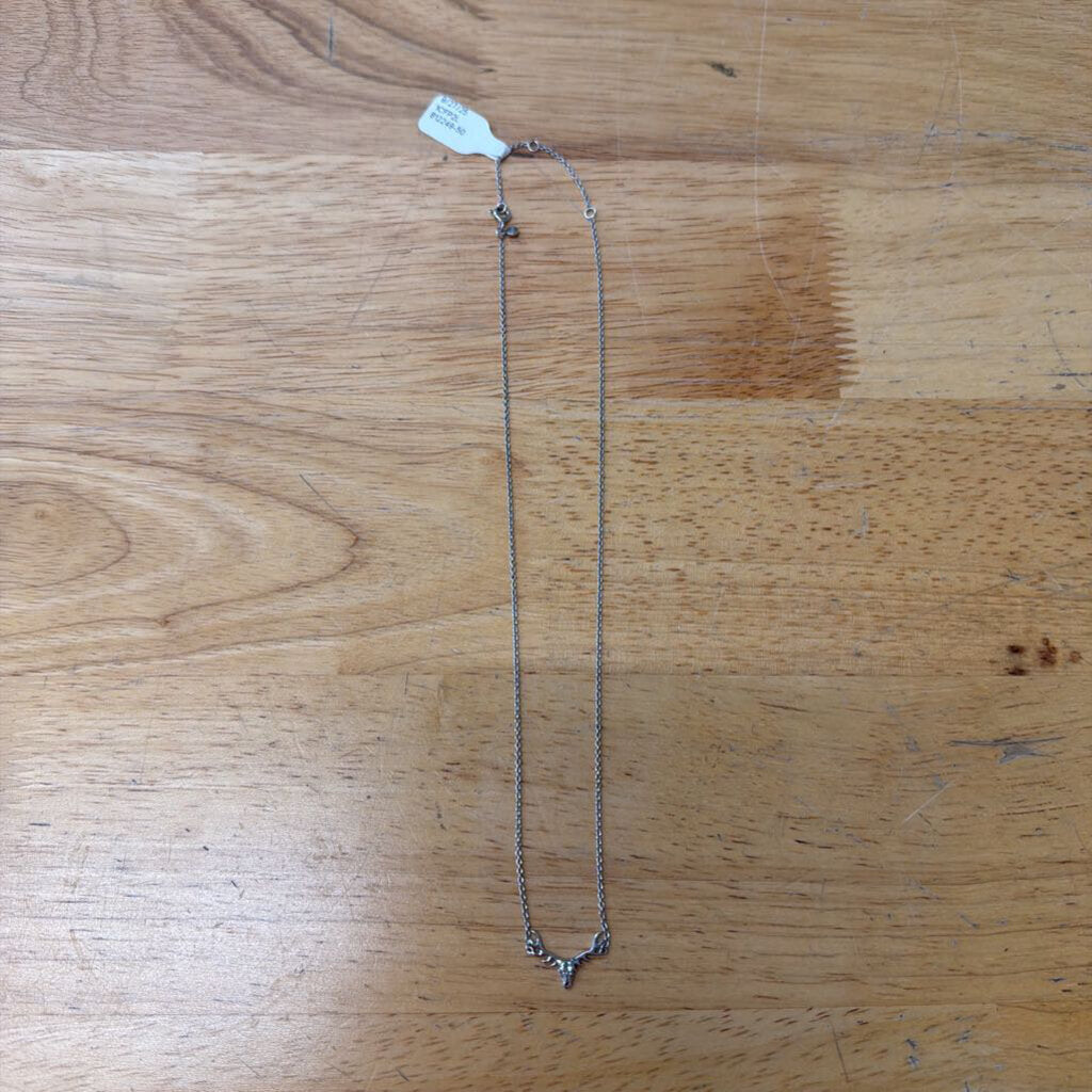 Silver Deer Pendant Necklace