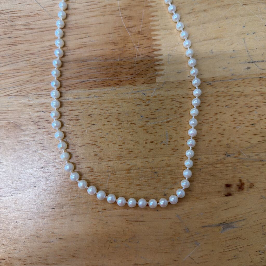 Pearl Strand Sterling Silver Clasp Necklace