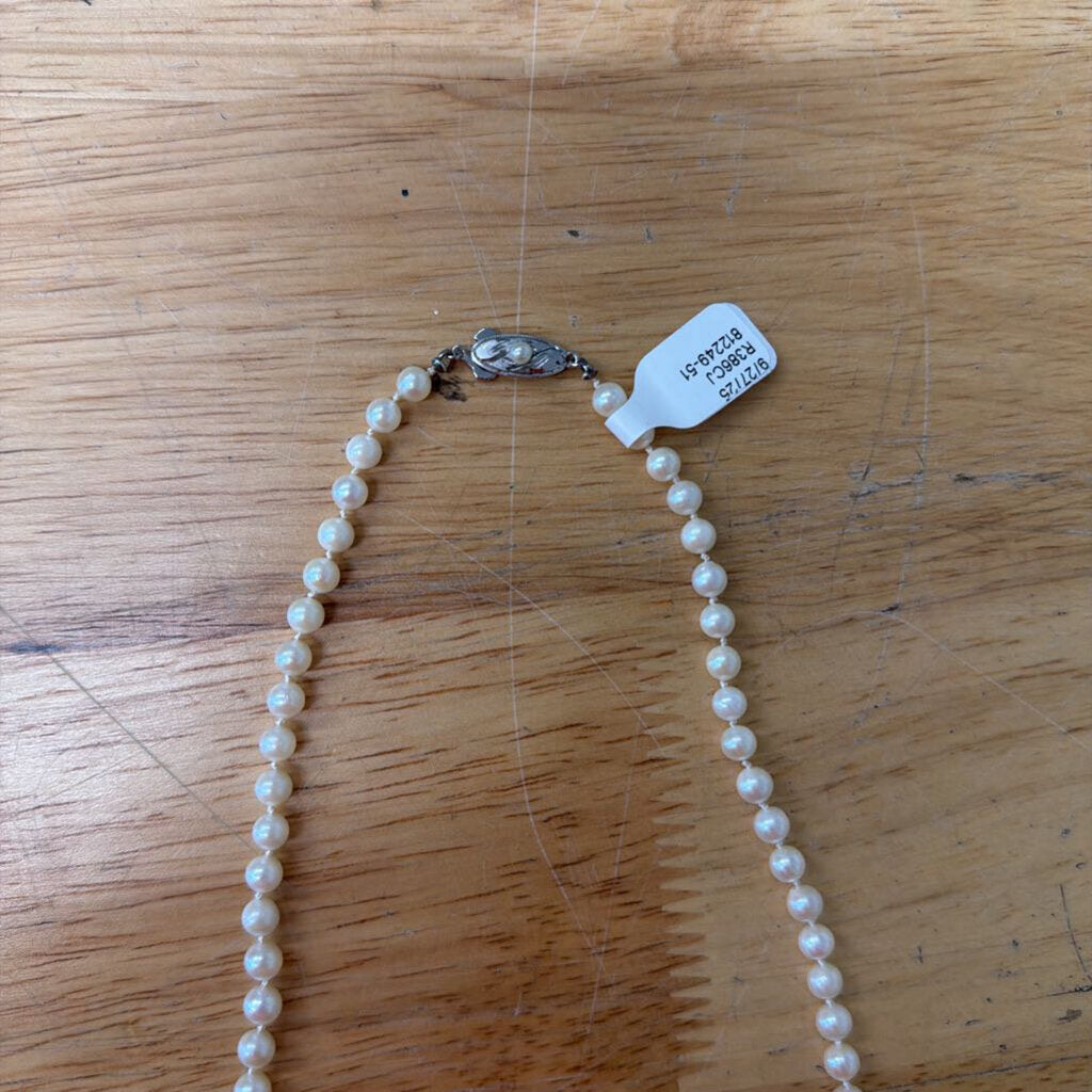 Pearl Strand Sterling Silver Clasp Necklace